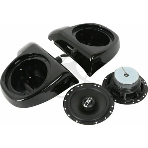 Motorcycle 6 1/2" Audio Speakers w/ Box Pod For Harley Touring Vented Fairing Lower 2014-2020