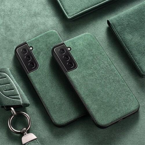 Alcantara Phone Case for Samsung Galaxy S21 Plus S20 Ultra S10 Note 10 Note 20 Ultra 5G Luxury Business Artificial Leather Case