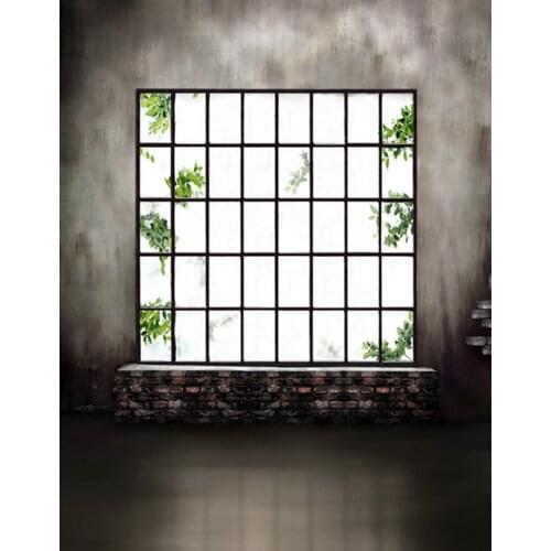 Window Green Leaves Photography Backdrops Photo Props Studio Background 5x7ft