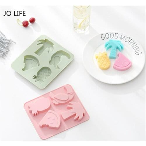 JO LIFE Fruit Cake Mold Watermelon Pineapple Bird Coconut Tree Chocolate Molds Cake Decoration Tool