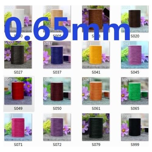YL065 0.65mm 78m Long Round Polyester Fibre Waxed Thread for Leather Sewing