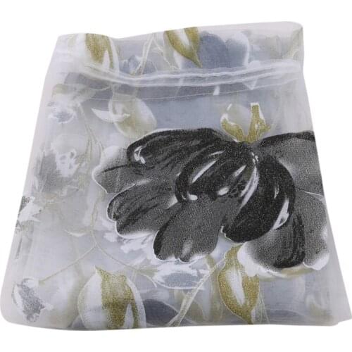 Hot selling 200cm x 102 cm Flower Print Sheer Window Panel Curtains Room Divider New for living room bedroom Kitchen Room