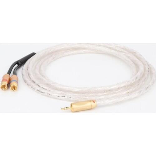 Hifi Audio AUX cable Stereo 3.5mm to 2RCA Gold Plated Hi-Fi - for MP3 CD DVD TV PC Audiophile cable