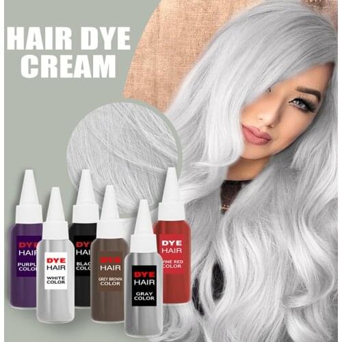 Hair Dye Long Lasting Safe Liquid Fast Dyeing Beauty Tool For Home Use Light Gray Color Hair Dye Cream Hair Wax Hair Color