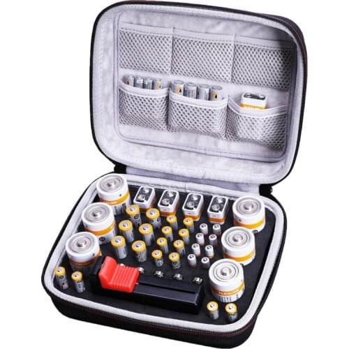 LTGEM Waterproof EVA Hard Case For AA AAA AAAA 9V&1.5V,With Battery Tester BT-168