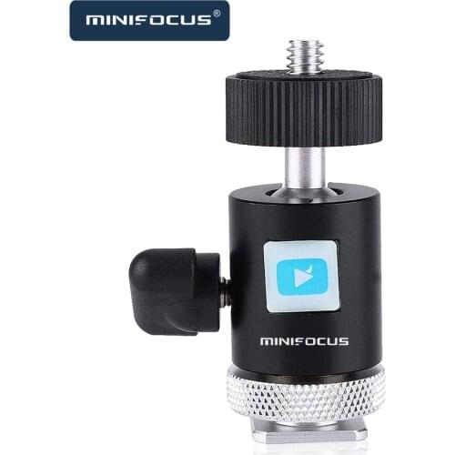 Mini Tripod Ball Head with Detachable hot Shoe Adapter 1/4" Screw Mount for Cameras Camcorders Gopro LED Video Microphone Video
