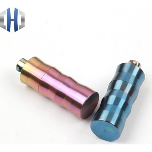 Mini Purple Seal bottle Titanium Alloy Waterproof Canister Pills Can Capsule Bottles EDC Outdoor Tool