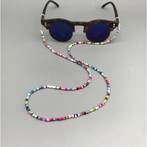 Fashion Reading Glasses Chain Retro Beads Eyeglass Sunglasses Spectacle Cord Neck Strap String Mask Chain Eye wear Wholesale