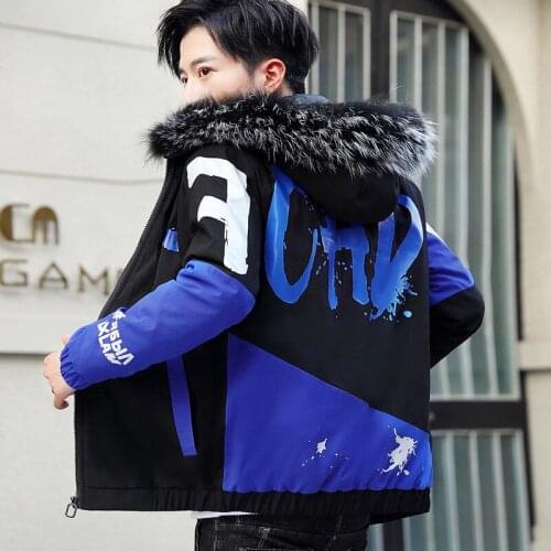 2020 Fashion Winter Jacket Men Big Cool Fur Collar Casual Parka Outwear Thicken Warm Hooded Coat