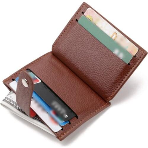 Fashion Leather Men Slim Mini Wallet Money Case Credit Card Holder Coin Pocket