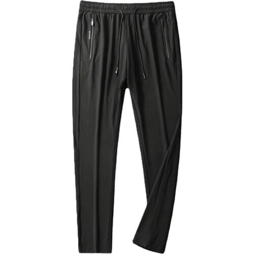 Pants Men 2021 New Mens Casual Ice Silk Pants Summer Thin Mens Sports Trousers Handsome Air-conditioned Pants Plus Size 7XL