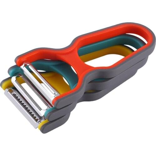 3 Pieces Vegetable Peeler Set For Potato Fruit Non-Slip Home Kitchen Peeling Tool Random Color