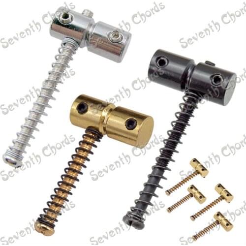 Set of 4 Pcs Electric Bass Guitar Replacement Bridge Saddles 2 Long & 2 Short / Chrome & Black & Gold for choose