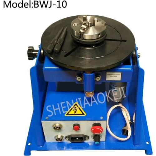 Small welding positioner BWJ-10 stainless steel automatic precision argon arc welding with 65 chuck turntable AC220V