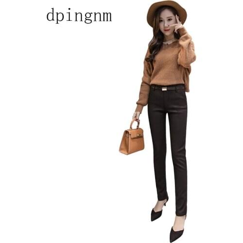 2019 NEW womens casual OL office Pencil Trousers Girlss cute 2colour Slim Stretch Pants fashion Candy Jeans Pencil Trousers