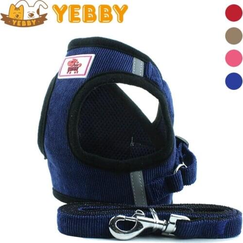 Dog Harness Collars Lead Leashes Nylon Mesh Pulling Vest Chain Strap For Small Dogs Puppy Pug Teddy Pomeranian Pet Supplies Shop