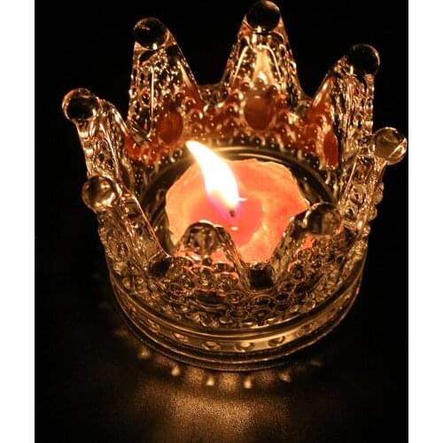 Cigarette Tray Home Decoration Smoking Accessories Candle Holder Crown glass ashtray Multifunction Crystal Ashtray