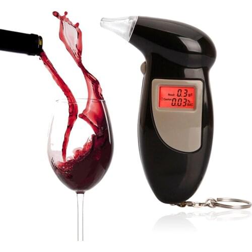 Professional Digital Breath Alcohol Tester LCD Display Alcohol Breath Tester Breathalyzer Analyzer Detector w/ Keychain XNC