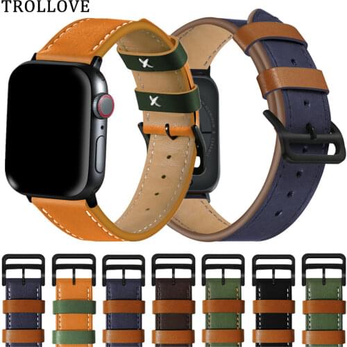 Hot Sell Watchband for Apple Watch Band Series 4/3/2/1 Sport Leather Bracelet 42 38 mm Strap For iwatch Band 40mm 44mm 38mm 42mm