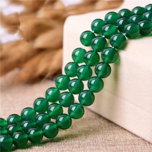 RONGQING Natural Dark Green Beads for DIY Jewelry Making Necklace Bracelets Earrings Loose Beads