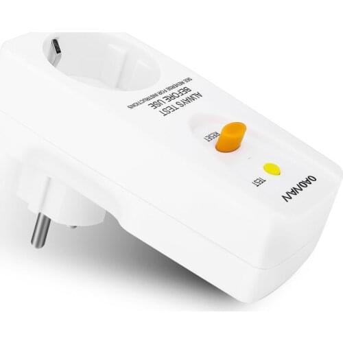 UK/US/EU Plug Leakage Protection Plug Circuit Breaker Socket with Switch Cutout Power Trip Switches Protection Power Adapter