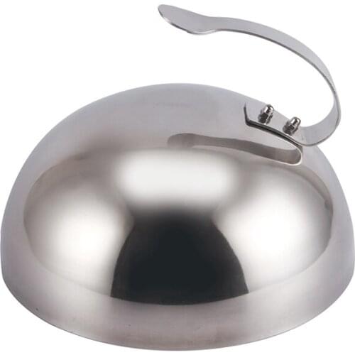 Stainless steel steak plate round high cover western food commercial frosted barbecue pot lid Korean BBQ pot cover