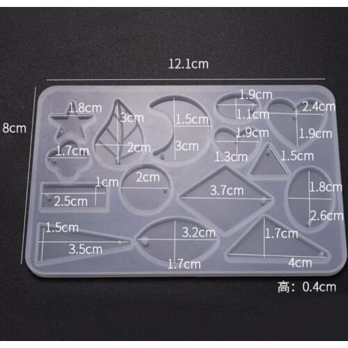 U90E Silicone Acrylic Earring Necklace Pendant Mold Resin Casting Mold Jewelry Making