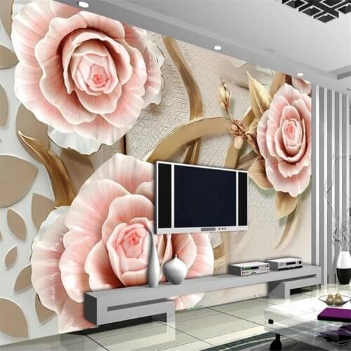 Wellyu Custom wallpaper 3d обои rose solid mural living room bedroom TV 5d background wall painting 8d papel de parede wallpaper