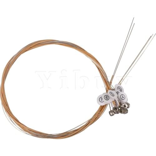 Yibuy 10Pieces Steel Strings for Lyre Harp String Set Muical Instrument Part