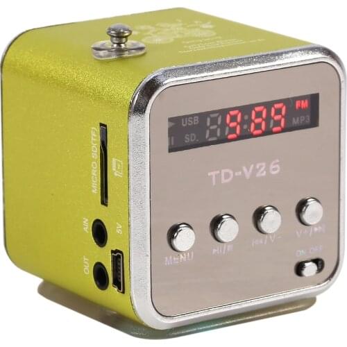 150-18000Hz Mini Radio FM Digital Portable Speakers W/ FM Radio Receiver Support SD/TF Card For Mp3 Music Player USB Charging