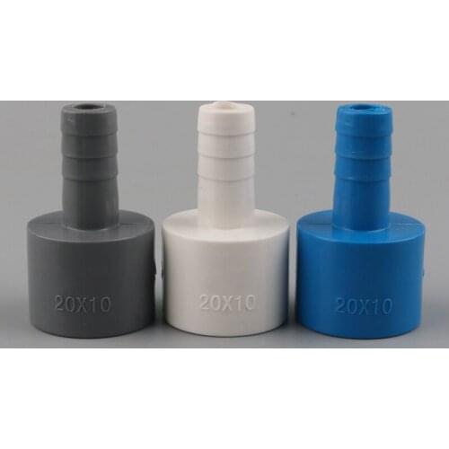 5pcs 20Mm To 10Mm PVC Straight Connector Quick Connector Hard Tube Plastic Joint Garden Irrigation Hose Connector Pipe Adapter