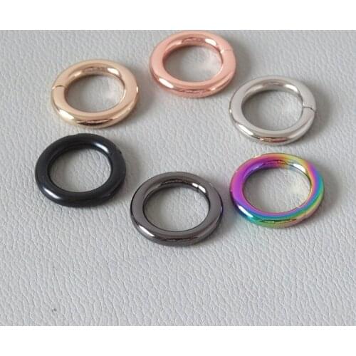 50Pcs/Lot Metal Buckle Welded O Ring Clasp For Bag Backpack Belt Loop Circular Hardware Pet Dog Collar Harness Sewing Accessory