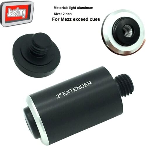 Free shipping Black 2inch Billiard cue extenders light aluminum cue exceed for Mezz pool cue extensions high quality