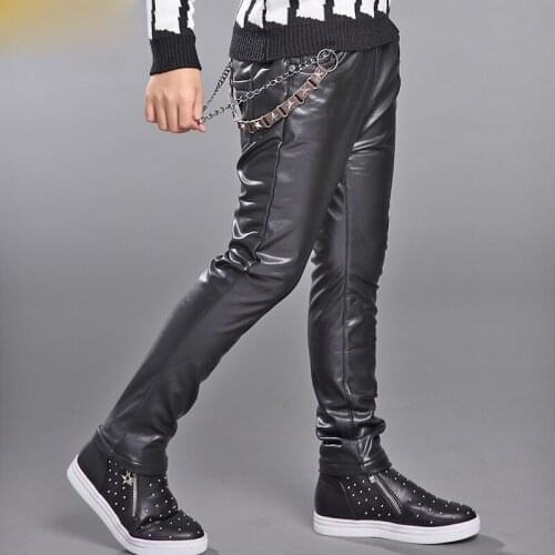 Autumn and winter Childrens clothing boy hip hop quality fashion trousers 2016 child pant straight waterproof plus velvet pants