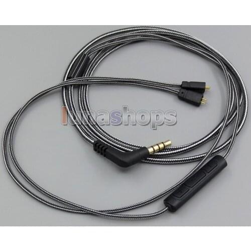 Black/White + Mic Remote Earphone Cable For M-Audio IE-20XB IE40 IE30 IE10 IEM In ear LN005090