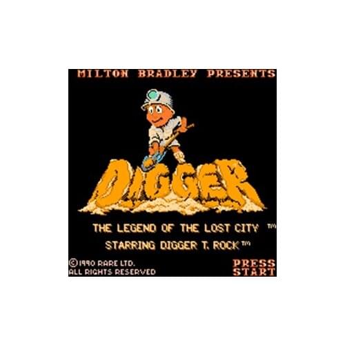 Digger - The Legend of the Lost City Region Free 60 Pin 8Bit Game Card For Subor Game Players