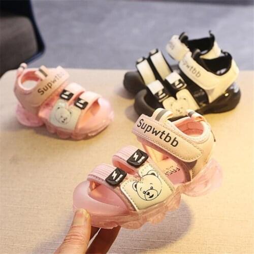 Disney the new summer 2021 girls sandals baotou soft bottom anti-slip child child sandals sandals boy sandal soft bottom