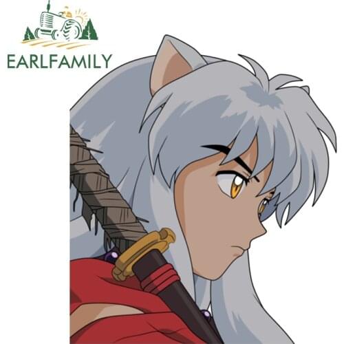 EARLFAMILY 13cm x 11.3cm For Inuyasha Funny Car Stickers Personality Creative Decal Waterproof Occlusion Scratch Vinyl Material
