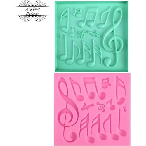 DIY Music Note shape silica gel mold soft sugar cake mold Kitchen Baking sugar technology mold cake decoration
