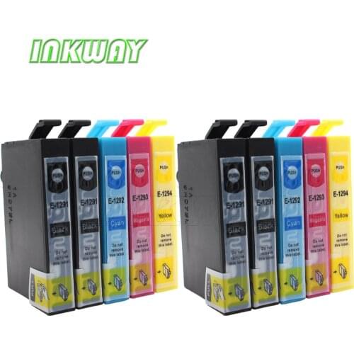 INK WAY 10 pack Compatible T1291 T1292 T1293 T1294 Ink cartridge for stylus SX235W SX425W SX420W SX438W SX525WD SX535WD Printer