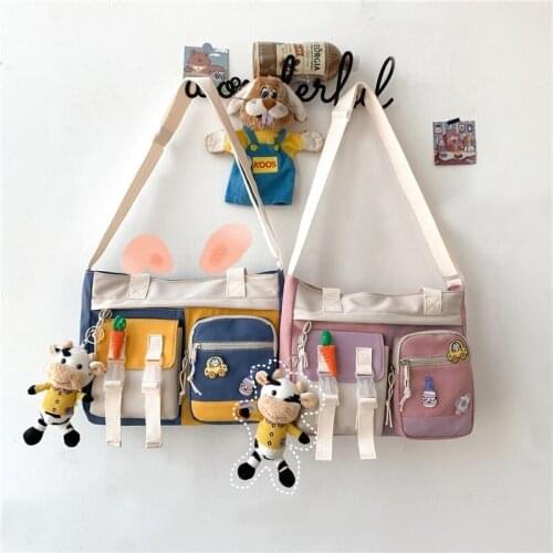 Kawaii Schoolbag Womens Bag Messenger Bag Cute Student School Bags For Teenager Girls Student Handbags Shoulder Bag satchel New