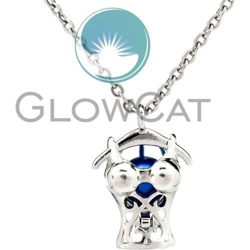 KK961 Women Vest Beads Cage Locket Pendant Perfume Diffuser Pearl Cage Necklace