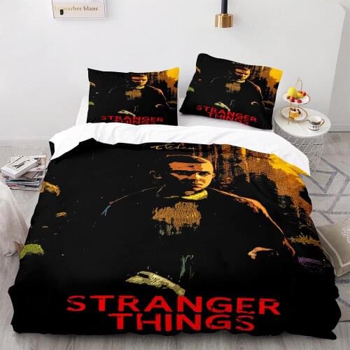 Stranger Things Bedding Set Single Twin Full Queen King Size Stranger Things Bed Set Childrens Kid Bedroom Duvetcover Sets 013