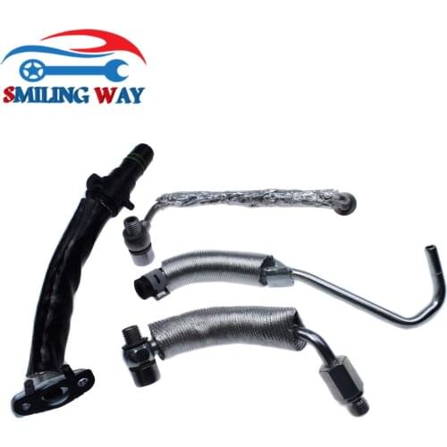 Turbocharger Turbo Coolant Oil Return Drain Inlet Feed Tube Pipe Connector Kit For Buick Encore Chevrolet Trax Sonic Cruze 1.4L
