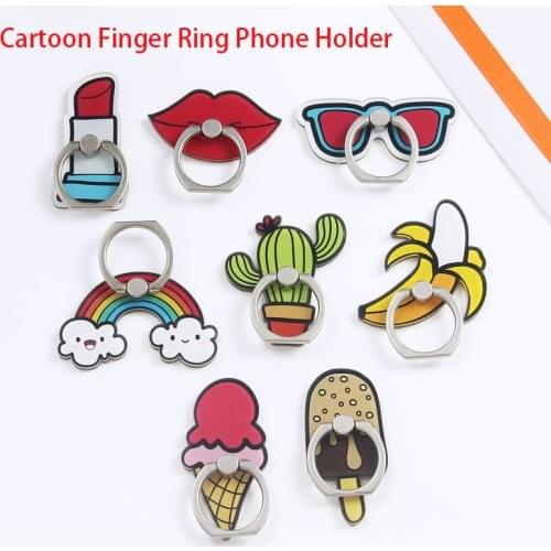 Cute Cartoon Finger Ring Phone Holder Portable Ring Stand For Phone Universal Stand For Cell Phone Holder Smartphone Holder