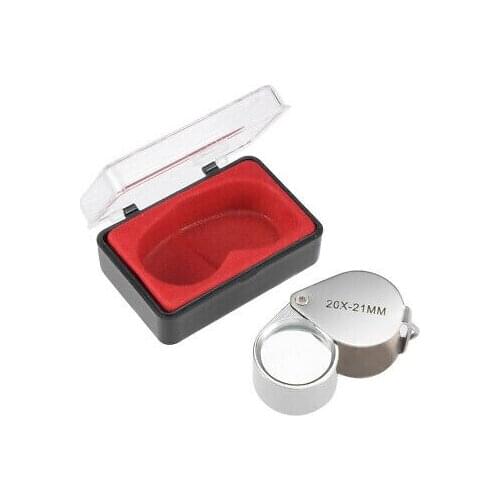 Mini Jewelers Eye Loupe Magnifier Round Body Jewelry Loupe 20X 21 mm,1pcs Silver