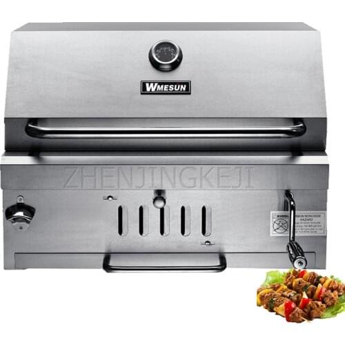 Multifunction Stainless Steel Charcoal Barbecue Machine Villa Outdoor Embedded Courtyard Garden Roast Meat Cooking Appliances