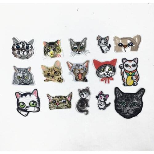 Fashion Cartoon Cat Cloth Applique Applique Clothes Pants Embroidery DIY Decorative Clothes Ironing Clothes Stickers Accessories