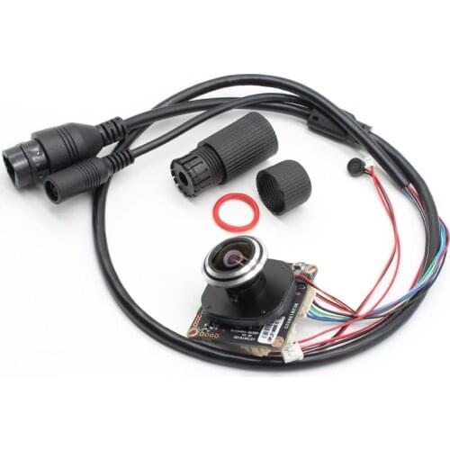 HD 4mp 3mp CCTV IP Camera Module Network Security IPC board CMOS H.265 XMeye ONVIF with Audio 1.7mm lens weatherproof cable