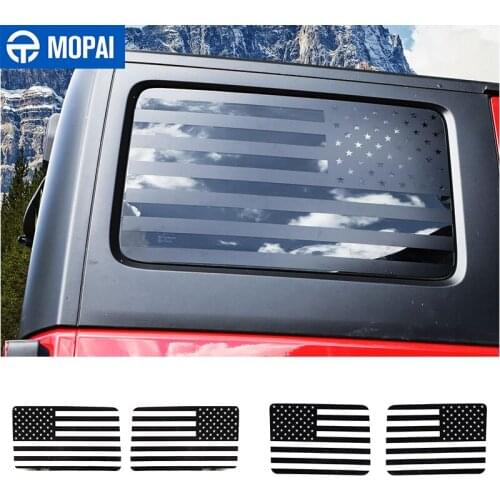 MOPAI Car Stickers for Jeep Wrangler JK 2007-2010 Car Rear Window Decoration Cover for Jeep Wrangler JK 2007-2017 Accessories